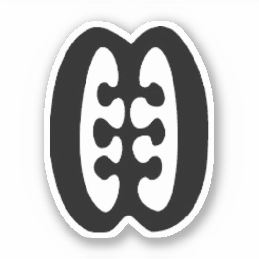 Adinkra Symbool (Vriendschap) Vinyl Sticker (Voorkant)