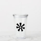 Adinkra Symbool (Wijsheid) Tumbler Acryl Drinkbeker (Voorkant)