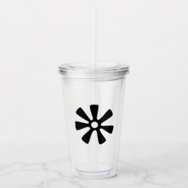 Adinkra Symbool (Wijsheid) Tumbler Acryl Drinkbeker