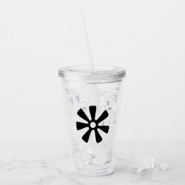 Adinkra Symbool (Wijsheid) Tumbler Acryl Drinkbeker