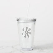 Adinkra Symbool (Wijsheid) Tumbler Acryl Drinkbeker (Achterkant)