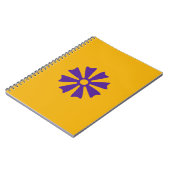 Adinkra Symbool (Wisdom) Spiraalbekleed Notitieboe Notitieboek (Linkerzijde)