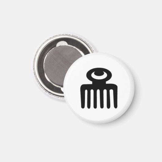 Adinkra symboolmagneet - Vrouwen schoonheid + gedu Magneet (Voorkant / Achterkant)