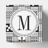 Adinkra West-Afrikaans textiel Bedankdoosjes (Bovenkant)