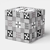 Adinkra West-Afrikaans textiel Bedankdoosjes (Achterkant)