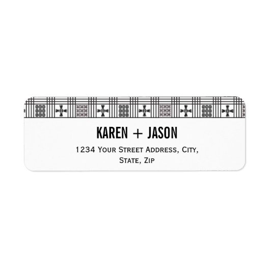 Adinkra West-Afrikaans textiel Etiket (Voorkant)