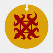 Adinkrasymbool (eenheid) metalen ornament (Voorkant)