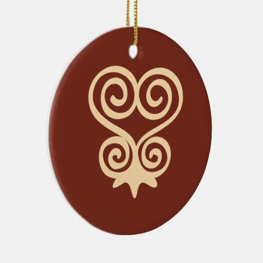 Adinkrasymbool (Sankofa) Keramisch Ornament (Rechts)