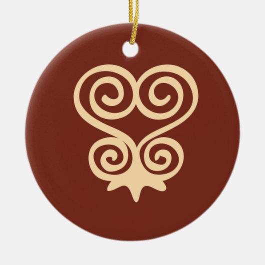 Adinkrasymbool (Sankofa) Keramisch Ornament (Voorkant)