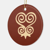 Adinkrasymbool (Sankofa) Keramisch Ornament (Links)