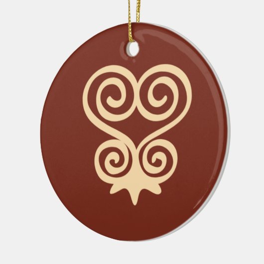 Adinkrasymbool (Sankofa) Keramisch Ornament (Links)