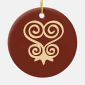 Adinkrasymbool (Sankofa) Keramisch Ornament (Achterkant)