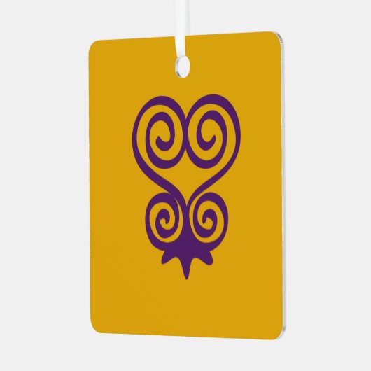 Adinkrasymbool (Sankofa) Metalen Ornament (Voorkant links)