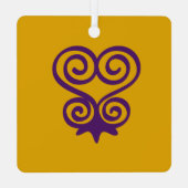 Adinkrasymbool (Sankofa) Metalen Ornament (Achterkant)