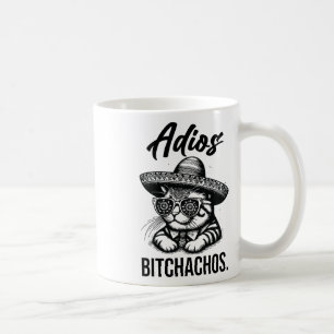 Adios Achos Cat in Sombrero Grappig Spaans Grappig Koffiemok