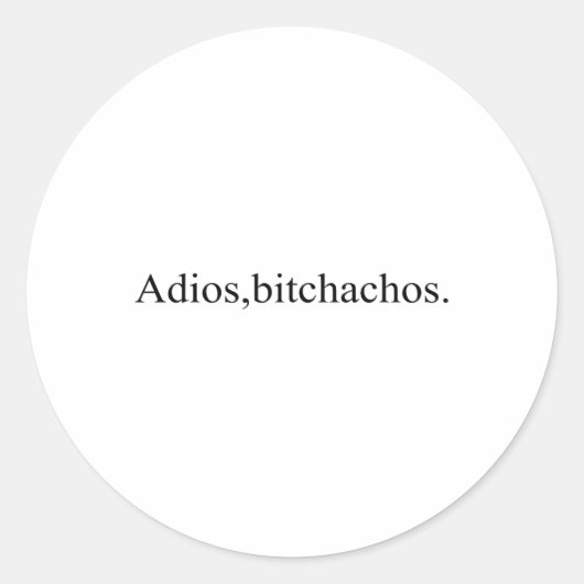 Adios Achos Funny Cinco de Mayo Party Ronde Sticker (Voorkant)