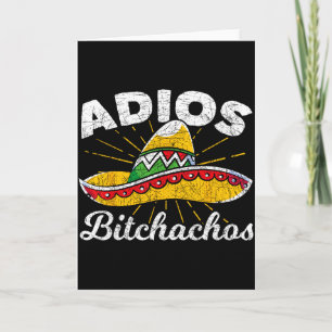 Adios Achos Sombrero Feest Mexico Grappig Cinco De Kaart