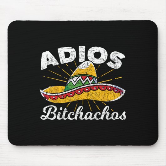 Adios Achos Sombrero Fiesta Mexico Grappig Cinco d Muismat (Voorkant)