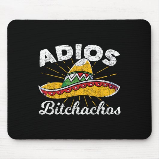Adios Achos Sombrero Fiesta Mexico Grappig Cinco d Muismat (Voorkant)