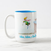 Adios, Adieu y Bye-Bye Tweekleurige Koffiemok (Links)