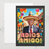 Adios Amigo - Afscheidsfeest van Donald Trump Kaart (Voorkant / Achterkant)