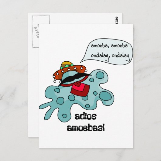 Adios Amobas Briefkaart (Voorkant / Achterkant)