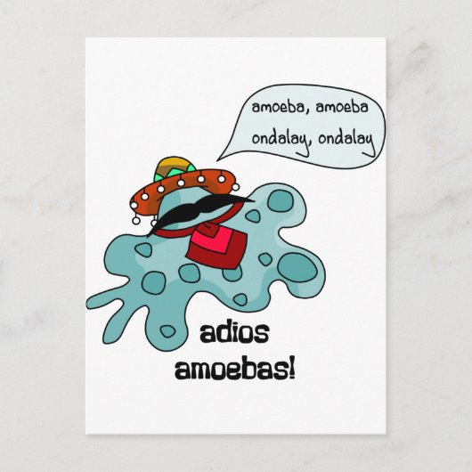 Adios Amobas Briefkaart (Voorkant)