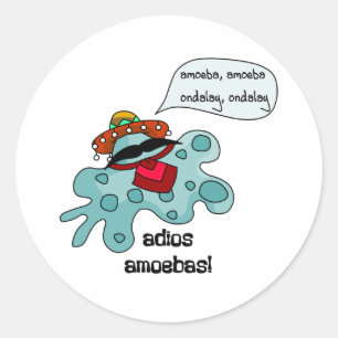 Adios Amobas Ronde Sticker