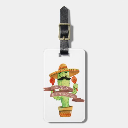 Adios Bitchachos Bagagelabel (Voorkant verticaal)