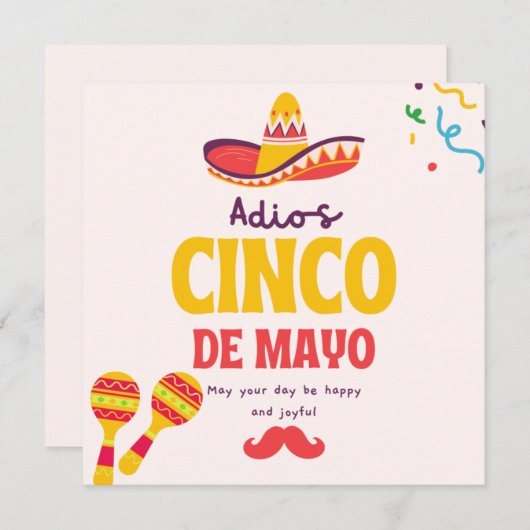 Adios Bitchachos Cinco De Mayo Feestdagenkaart (Voorkant / Achterkant)