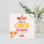 Adios Bitchachos Cinco De Mayo Feestdagenkaart (Staand voorkant)