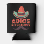 Adios Bitchachos Sombrero Retro Cinco De Mayo Blikjeskoeler (Voorkant)