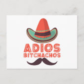 Adios Bitchachos Sombrero Retro Cinco De Mayo Briefkaart (Voorkant)