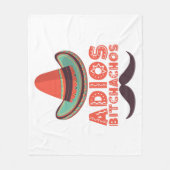 Adios Bitchachos Sombrero Retro Cinco De Mayo Fleece Deken (Voorkant)