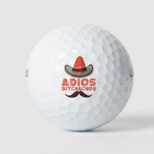 Adios Bitchachos Sombrero Retro Cinco De Mayo Golfballen