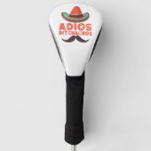 Adios Bitchachos Sombrero Retro Cinco De Mayo Golfheadcover (Voorkant)