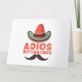 Adios Bitchachos Sombrero Retro Cinco De Mayo Kaart (Voorkant)