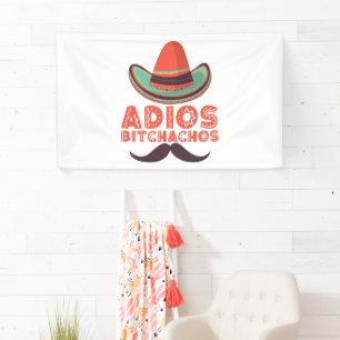 Adios Bitchachos Sombrero Retro Cinco De Mayo Spandoek