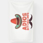 Adios Bitchachos Sombrero Retro Cinco De Mayo Spandoek (Verticaal)
