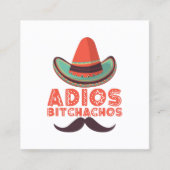 Adios Bitchachos Sombrero Retro Cinco De Mayo Vierkante Visitekaartje (Voorkant)