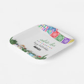 Adios Dos 3e Verjaardag Drie-Esta Fiesta Party Papieren Bordje (Gebogen)