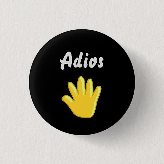Adios-knop Ronde Button 3,2 Cm (Voorkant)