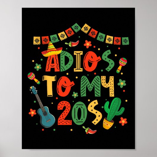Adios naar mijn 20e decoratie 30e verjaardag Cinco (Voorkant)
