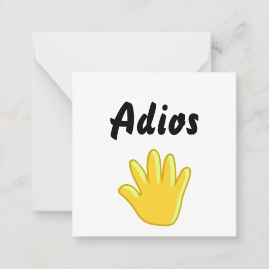 Adios notitiekaartje (Voorkant)