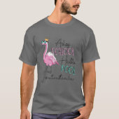 Adios School Hallo Pool Flamingo in ruste leraar T-shirt (Voorkant)