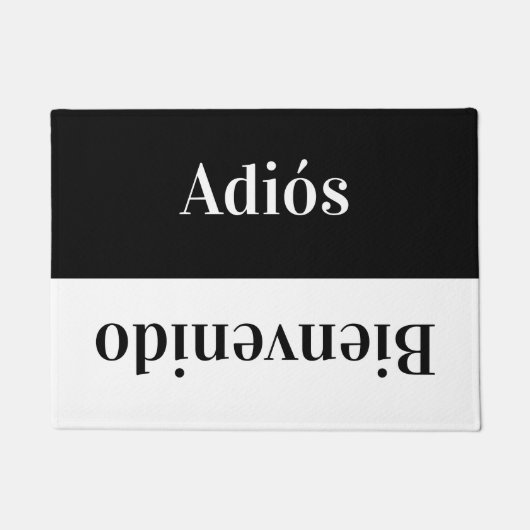 Adiós    - vergroening in het Spaans Deurmat (Voorkant)