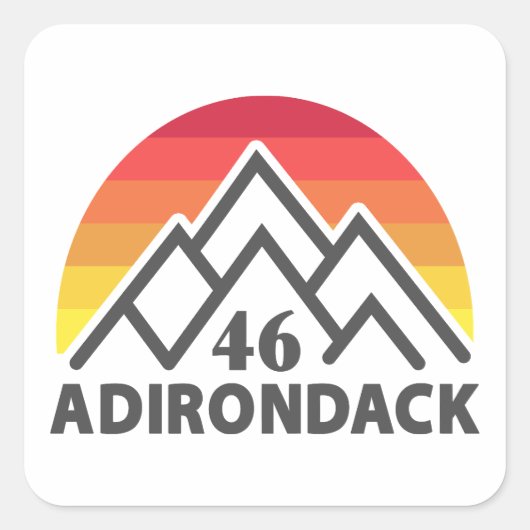 Adirondack 46 Regenboog Vierkante Sticker (Voorkant)