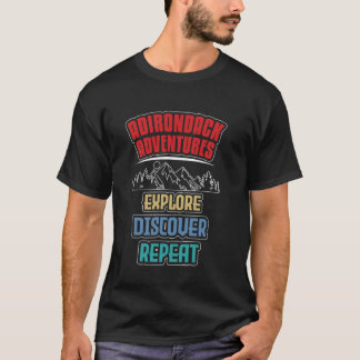 Adirondack Adventures Ontdek Herhaal Zon T-shirt