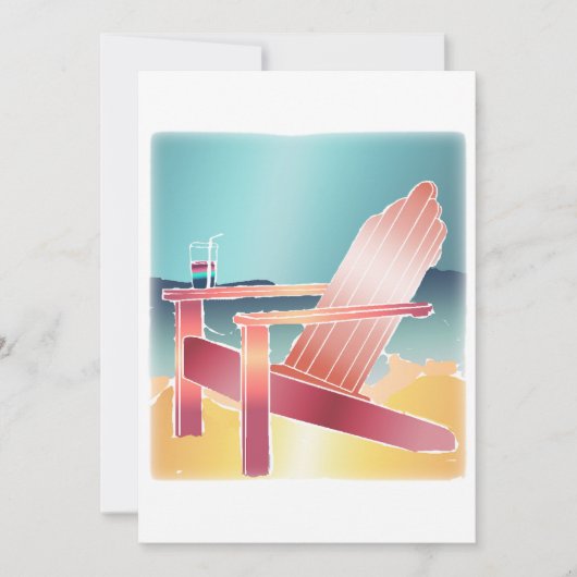Adirondack Beach Chairman Relaxing Kaart (Voorkant)