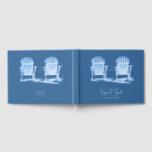 Adirondack Beach Chairs Azure Blue White Wedding Gastenboek (Volledig)